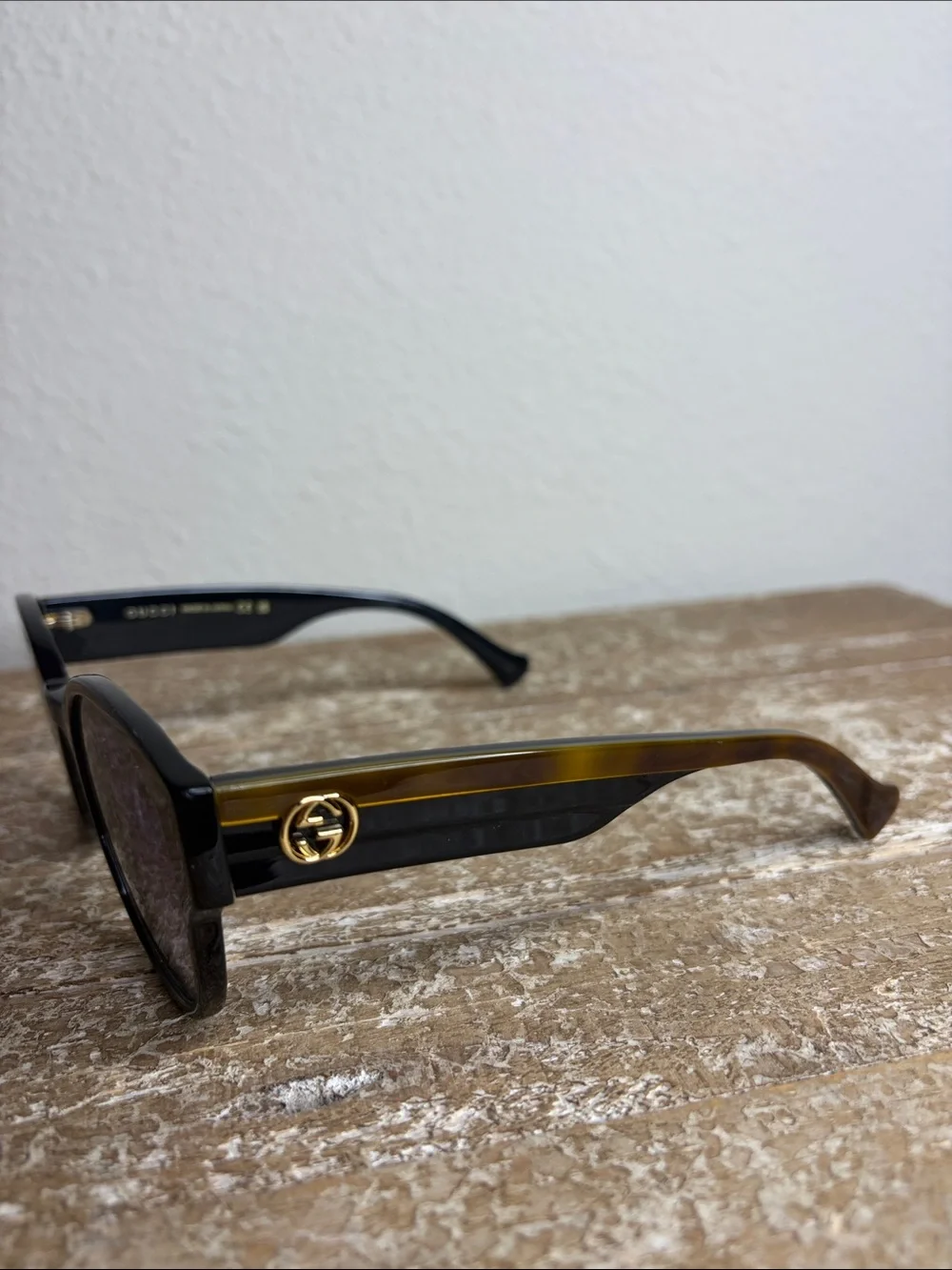 Gucci GG1304SK 001 Sunglasses Women's Black/Havana/Grey Gradient 56mm